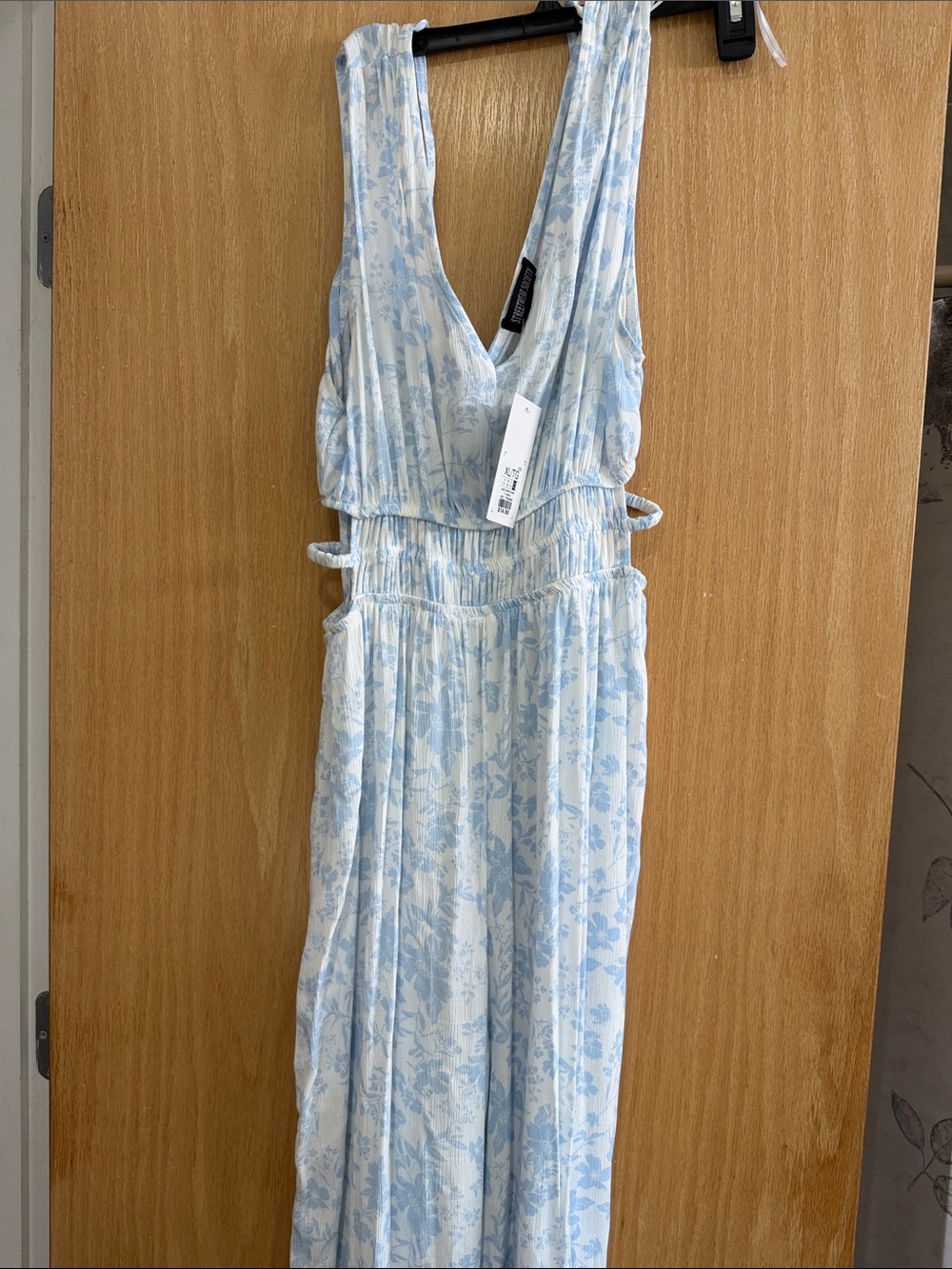 Streetwear Society Light Blue & White Floral Sundress